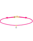 Bracelet Cordon Diamant BB Rose Fluo
