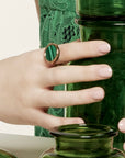 BAGUE DISC MALACHITE