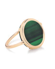 Bague Mini Disc Malachite