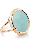 BAGUE DISC AMAZONITE