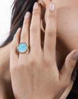 BAGUE DISC AMAZONITE