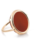 BAGUE DISC AGATE ROUGE