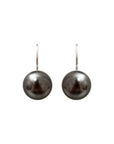 Boucles d'oreilles Perles Gris Foncé