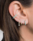 Mini Créoles Si Joli Turquoise