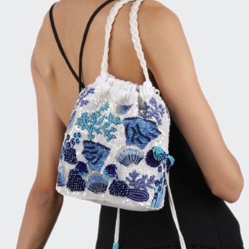 Sac Bucket Corail Bleu