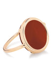 BAGUE MINI DISC AGATE ROUGE
