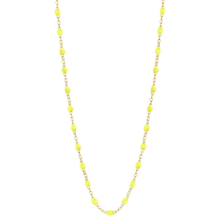 Collier Gigi 42cm Jaune Fluo