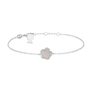 Bracelet Fleur Nacre Rose