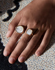Bague Disc Nacre de Perle