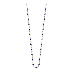 Collier Gigi Résine Bleu Prusse 86cm