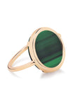 BAGUE MINI DISC MALACHITE