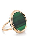 BAGUE DISC MALACHITE
