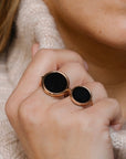 BAGUE MINI DISC ONYX