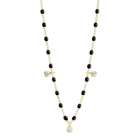 Collier Gigi Supreme Noir + 3 Diamants