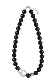 Collier Poisson et Perles Noires