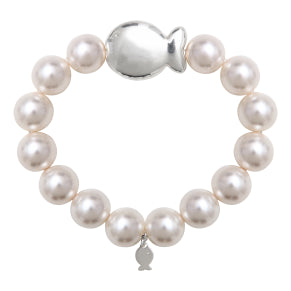 Bracelet Poisson et Perles Blanches