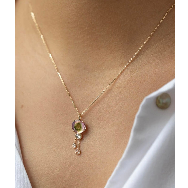 Collier Tourmaline et Diamants