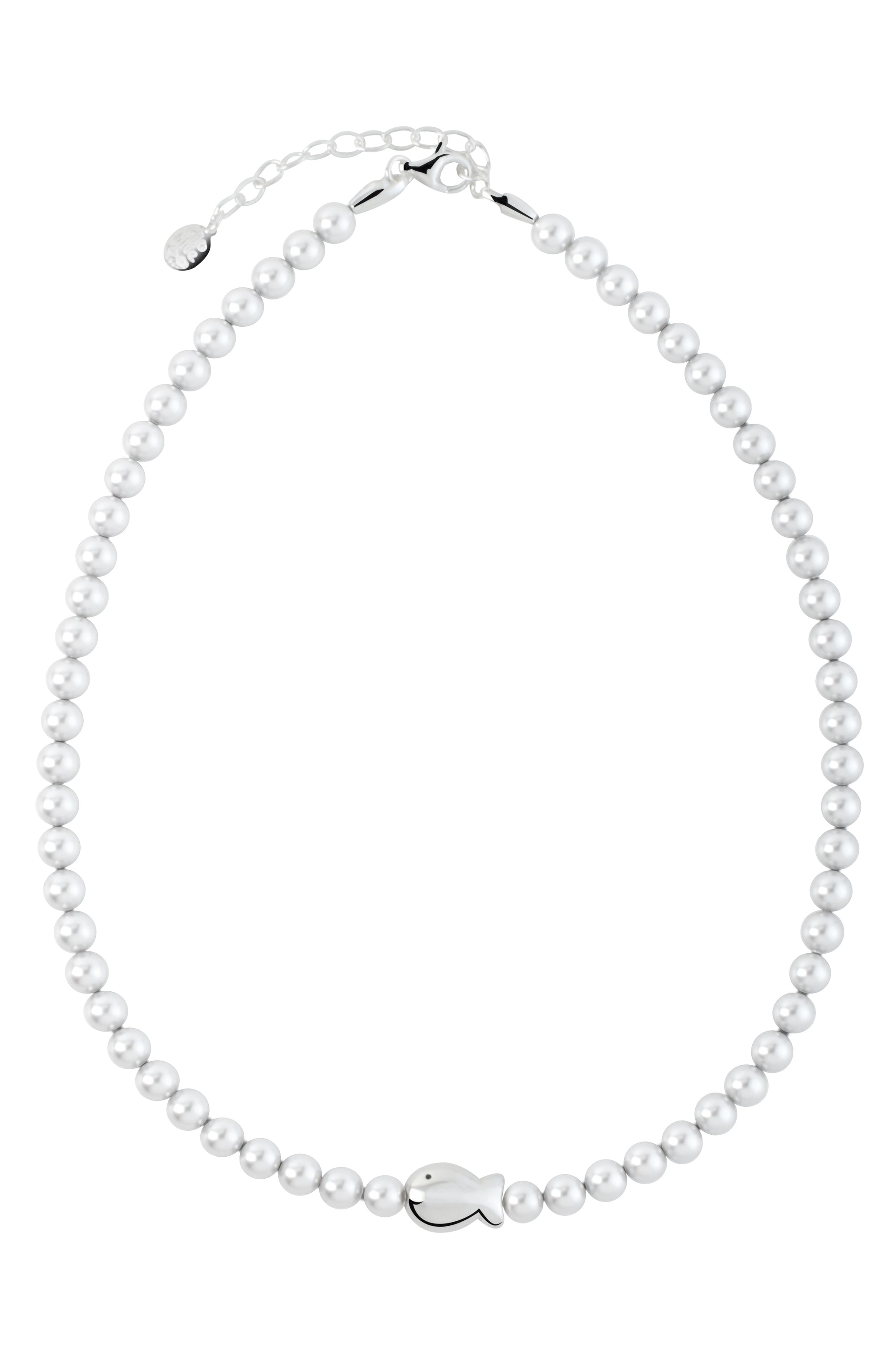 Collier Poisson et Perles Blanches