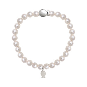 Bracelet Poisson et Perles Blanches